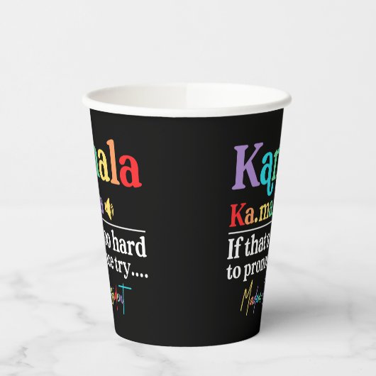 Kamala Harris Pappbecher (Links)