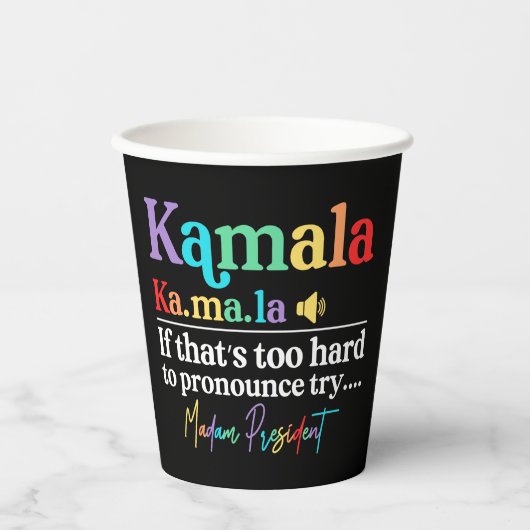 Kamala Harris Pappbecher (Vorderseite)