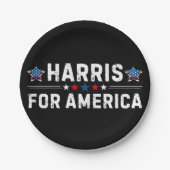 Kamala Harris Pappteller (Vorderseite)