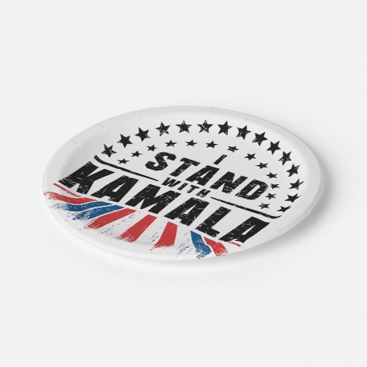 Kamala Harris Pappteller (Schrägansicht)