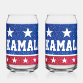 Kamala Harris Patriotic Coffee Tasse - 2024 Dosenglas (Vorderseite)