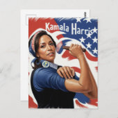 Kamala Harris Patriotic Postkarte (Vorne/Hinten)