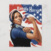 Kamala Harris Patriotic Postkarte (Vorderseite)