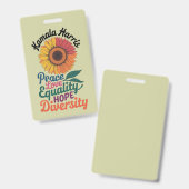 Kamala Harris Peace Liebe Equality Hope Diversity Ausweis (Vorder- & Rückseite)