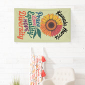 Kamala Harris Peace Liebe Equality Hope Diversity Banner (Insitu)