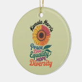 Kamala Harris Peace Liebe Equality Hope Diversity Keramik Ornament (Links)