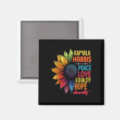 Kamala Harris Peace Liebe Equality Hope Diversity Magnet (Vorderseite/Rückseite)