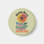 Kamala Harris Peace Liebe Equality Hope Diversity Magnet (Vorne)