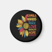 Kamala Harris Peace Liebe Equality Hope Diversity Magnet (Vorne)