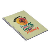 Kamala Harris Peace Liebe Equality Hope Diversity Notizblock (Rechte Seite)