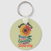 Kamala Harris Peace Liebe Equality Hope Diversity Schlüsselanhänger (Vorderseite)