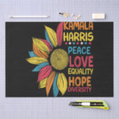 Kamala Harris Peace Liebe Equality Hope Diversity Seidenpapier (Handwerk)