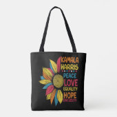 Kamala Harris Peace Liebe Equality Hope Diversity Tasche (Rückseite)