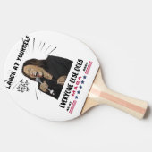 Kamala Harris Ping Pong Paddle Tischtennis Schläger (Seitenansicht)