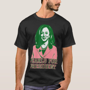 Kamala Harris Pink &amp; Green Präsidentschaftswah T-Shirt