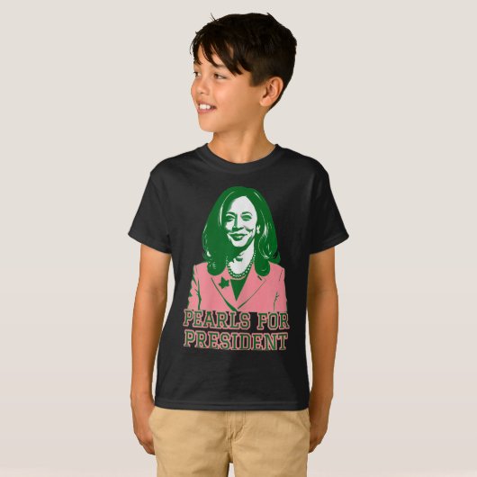 Kamala Harris Pink & amp, grüner Präsidentschaftsk T-Shirt (Vorne ganz)