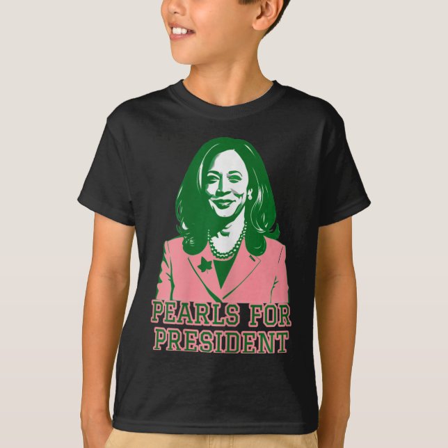 Kamala Harris Pink & amp, grüner Präsidentschaftsk T-Shirt (Vorderseite)