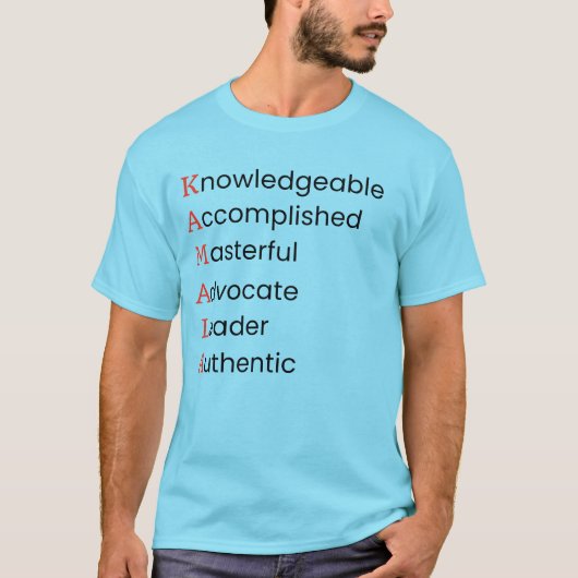 Kamala Harris Politische Typografie T-Shirt (Vorderseite)