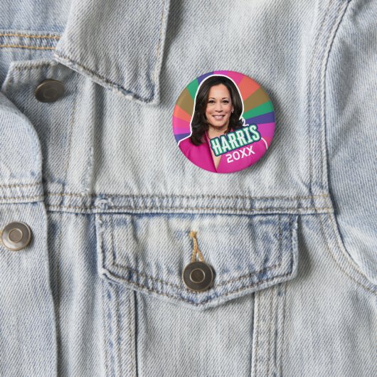Kamala Harris - Pop Art bunt Kampagne Design Button (Beispiel)