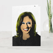Kamala Harris Pop Art Karte (Vorderseite)