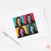 KAMALA HARRIS Pop Art Quadratischer Aufkleber (Umschlag)