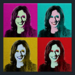 Kamala Harris Pop Art (rosa, Aquamarin, goldfarben Poster<br><div class="desc">Politischer Pop Art Gear und politische Geschenke von PolitiClothes.com & PolitiCardz.com finden die einzigartigsten Wahlen und politischen Geschenke inklusive: politische T - Shirt, politische Autoaufkleber, politische Buttons, politische Poster, politische Buttone, politische Karten, politische Tasse, politische Plakate, politische Zeichen und mehr! Politische Kunst & Gear: http://www.PolitiClothes.com Politische Karten und Geschenke: http://www.PolitiCardz.com...</div>