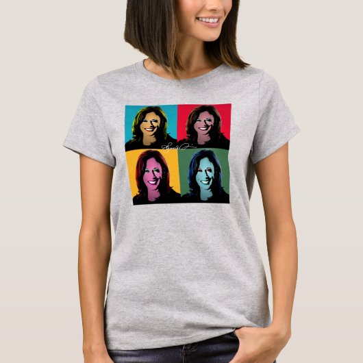 KAMALA HARRIS Pop Art T-Shirt (Vorderseite)
