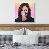 Kamala Harris Pop Malerei Leinwanddruck (Insitu (Schlafzimmer))