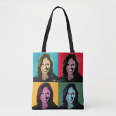 Kamala Harris Pop Malerei Tasche (Vorderseite)