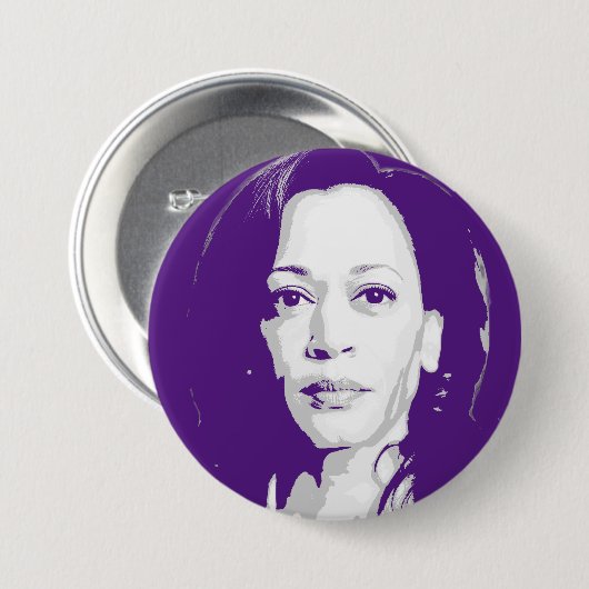 Kamala Harris Portrait Button (Vorne & Hinten)