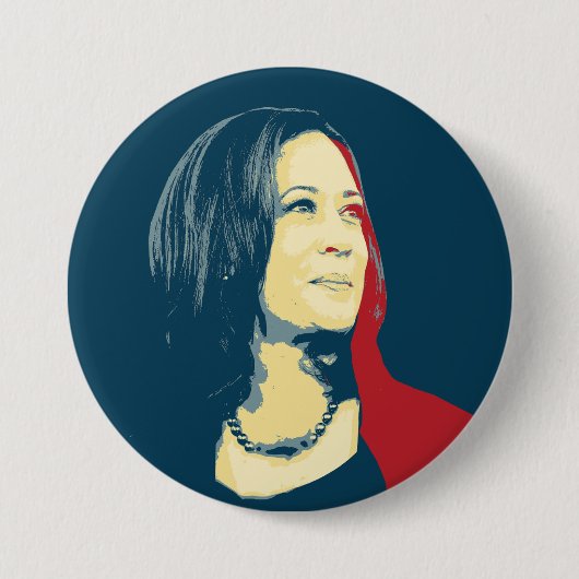 Kamala Harris Portrait Button (Vorderseite)