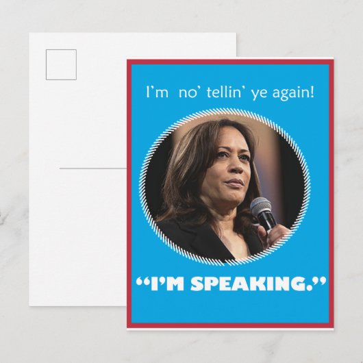 Kamala Harris Postcard Postkarte (Vorne/Hinten)