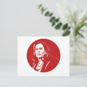 Kamala Harris Postkarte (Stehend Vorderseite)