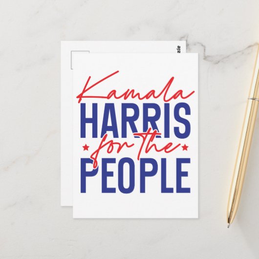 Kamala Harris Postkarte (Vorderseite/Rückseite Beispiel)