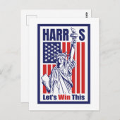 Kamala Harris Postkarte (Vorne/Hinten)