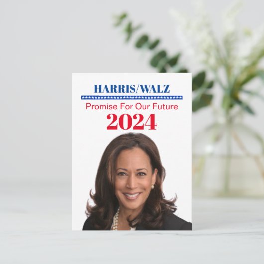 Kamala Harris Postkarte (Stehend Vorderseite)