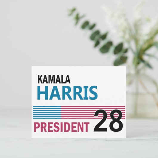 Kamala Harris Postkarte (Stehend Vorderseite)