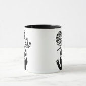 Kamala Harris Präsident 2024 Comma La Cat and Yarn Tasse (Zentrum)