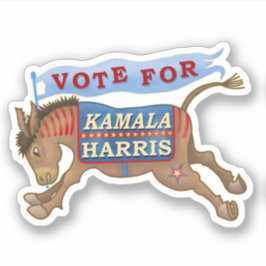 Kamala Harris Präsident 2024 Demokrat Donkey Aufkleber