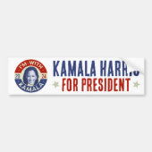 Kamala Harris Präsident 2024 Foto Retro Autoaufkleber (Vorne)