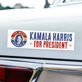 Kamala Harris Präsident 2024 Foto Retro Autoaufkleber