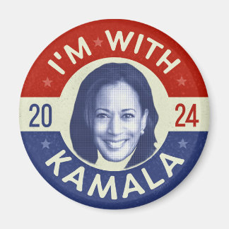 Kamala Harris Präsident 2024 Foto Retro Magnet