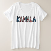 Kamala Harris Präsident 2024 Große Größe T-Shirt (Design vorne)
