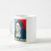Kamala Harris Präsident 2024 Vizepräsident Kaffeetasse (Vorderseite Links)