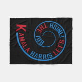 Kamala Harris: Präsident bereit für die Zukunft P Fleecedecke (Vorderseite (Horizontal))