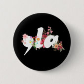 Kamala Harris Präsident Blume - Comma la Floral Button (Vorderseite)