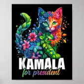Kamala Harris, Präsident der Niedlichen Katze, Flo Poster (Vorne)