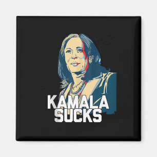 Kamala Harris Präsident Wahl 2024 Trump Hallow Magnet