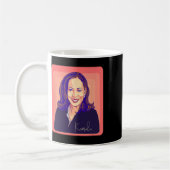 Kamala Harris Präsidentin Pop Art Portrait Kaffeetasse (Links)