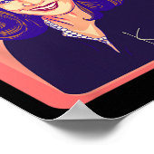 Kamala Harris Präsidentin Pop Art Portrait Poster (Ecke)